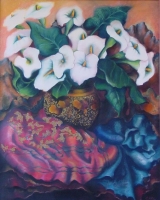 Still Life with Arum Lilies by Hattingh-Bruinette, Emce
