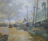 Harbour scene - Rotterdam by La Roche