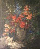 Vase with flowers by Oerder, Frans David