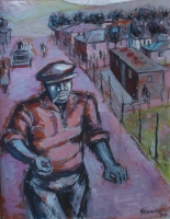 Man on a township street by Sekoto, Gerard