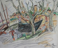 Boats in harbour by Stern, Irma