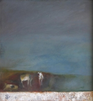 Landscape with cows by Catlin, Gail