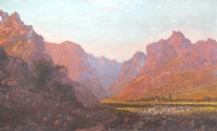 Stream through the mountains by de Jongh, Tinus (Marthinus Johannes)