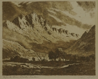 Before the storm, Woreester mountains by de Jongh, Tinus (Marthinus Johannes)