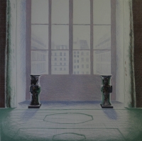 Two vases in the louvre by Hockney, David