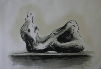 Stone reclining figure II by Moore, Henry