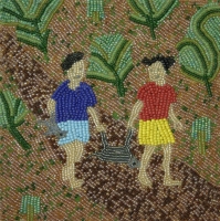 2 children walking in the forest by Ngwenya, Nomawabo Cynthia