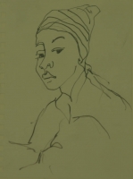 Lady with hat on by Relly, Tamsin