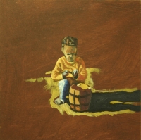 Metomorphosis - boy sitting in front of basket by Magunya, Lindile