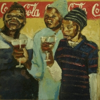 3 ladies drinking wine by Dyaloyi, Ricky Ayanda