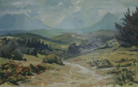 Mountains & sky by Erskine, Phillip