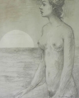 Nude at Sunset by Baldinelli, Armando