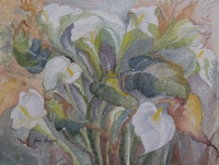 Fantasy Of Green Arum Lillies by Hoppen, Jean