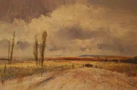 Muddy Farm Road With Cattle by Tugwell, Chris