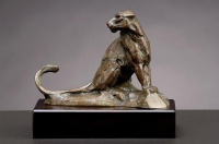 Sitting Leopard Maquette by Lewis, Dylan