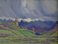 Landscape with clouds by Pierneef, Jacob Hendrik
