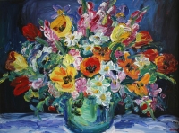 Still life flower bowl by Batha, Gerhard