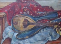 Still life with mandolin by Sumner, Maud Frances Eyston