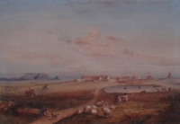 A Cape Dutch farmstead in the Malmesbury area by Bowler, Thomas William