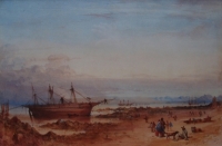 Australian stranded - Mouille light - Table Bay - Cape of Good Hope by Bowler, Thomas William