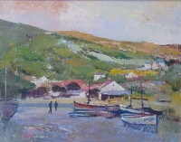 Boats at low tide by Boyley, Errol Stephen