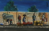 Market scene by Sibisi, Dumisani