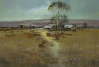 Country house near large tree by Brigg, Mel