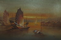 Chinese sail boats by Leung