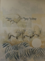 Zebra and Gemsbok by Hanley, Rupert