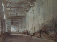 Painting the arcade by Russell - Flint, Sir William