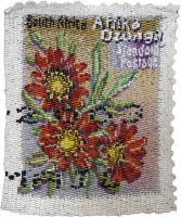 South African stamp - red flowers by Blake, Tamlin
