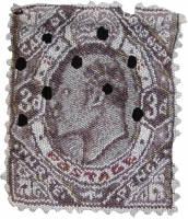 South African stamp - face with holes in stamp by Blake, Tamlin