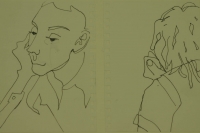 2 sketches - face & black of head by Relly, Tamsin