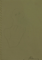 Figure extending hand by Relly, Tamsin