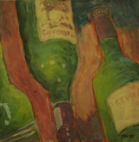 3 wine bottles by Vanyaza, Mandla