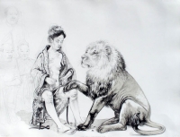 The lion who loved the lady by Victor, Diane