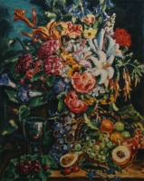 Flowers and fruit by Batha, Gerhard
