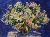 Blue floral by Batha, Gerhard