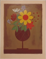 Bright vase by Schimmel, Fred