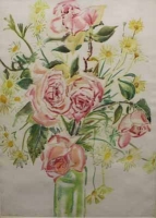 Flowers in vase by Cheales, Richard